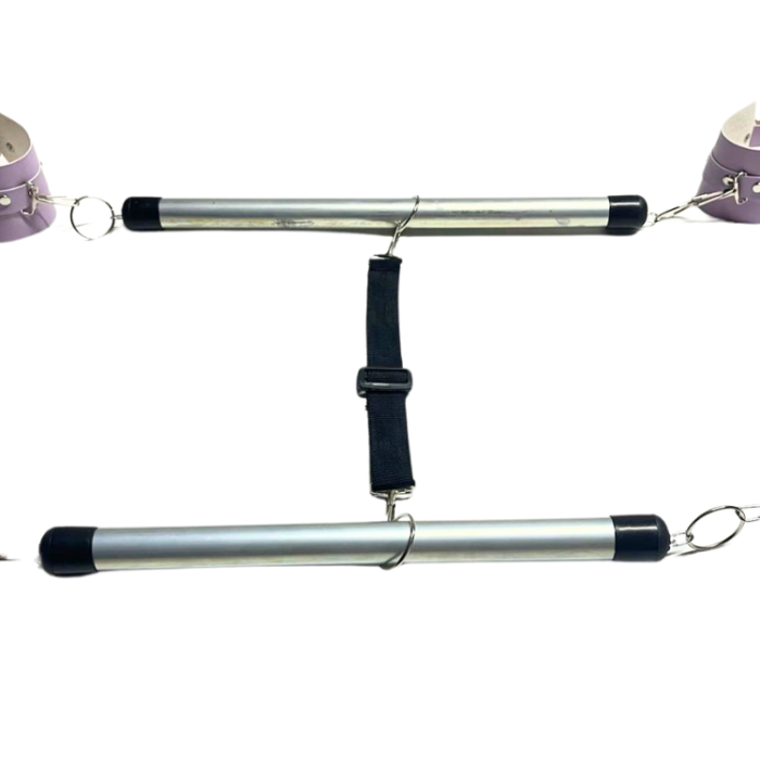 Fantezi Lila Deri Seksi  Borulu Yatak Kelepçesi BC5384