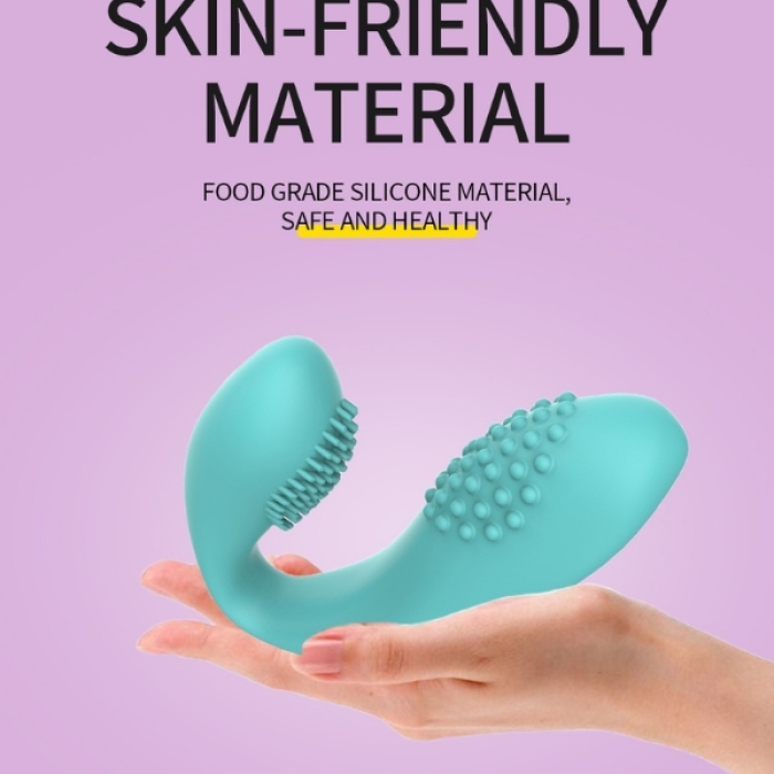 Censan Kablosuz Kumandalı Tırtıklı Klitoris ve G-Spot Uyarıcı 2 in 1 Çift C Vibratör