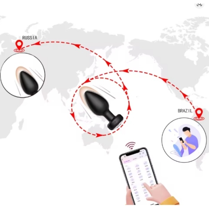 Censan Telefon Kontrollü Titreşimli Anal plug 1