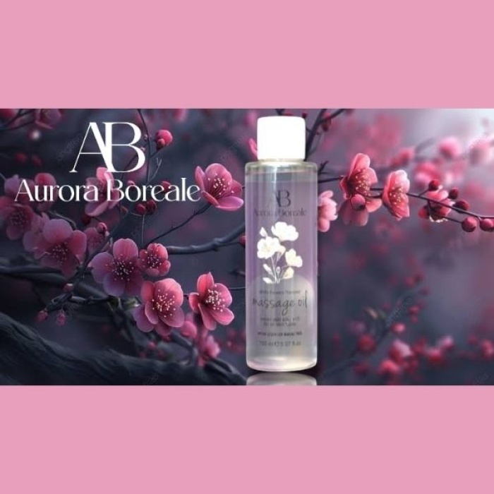 Aurora Boreale Beyaz Çiçek Aromalı Masaj Yağı 150 ML