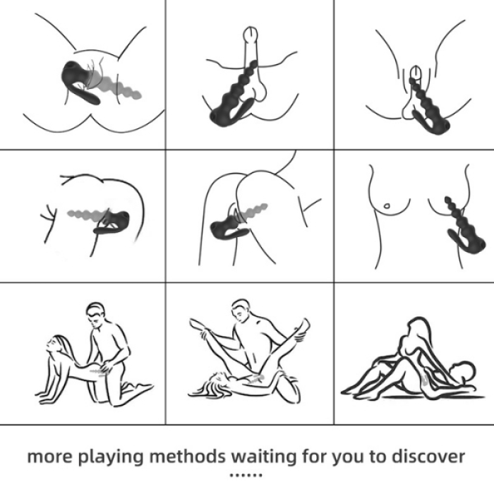 Censan Neue 10 Fonksiyonlu Titreşimli Anal Boncuklu Plug – Kablosuz Kumandalı