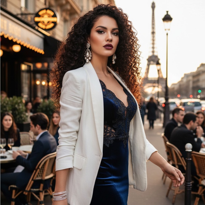 Gerçek Front Lace Tül Peruk - Derin Dalgalı - Doğal 70-75cm