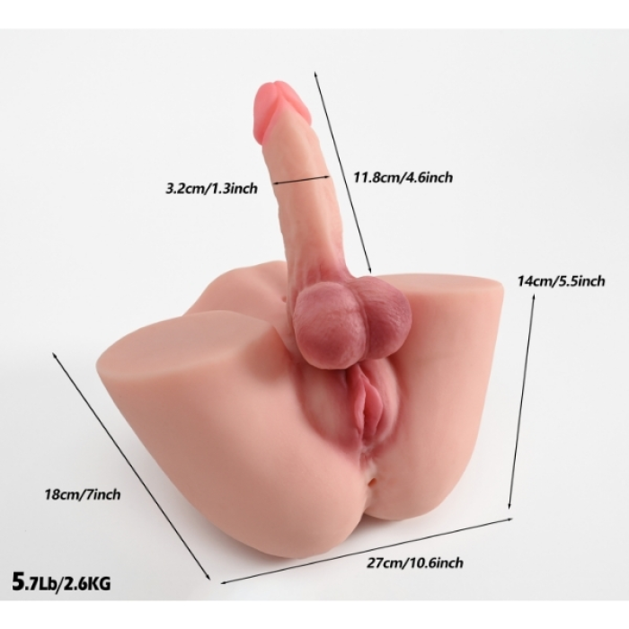 L-Join Gerçekçi 2.6 Kg Trans Kalça Vajina Mastürbatör Dildo