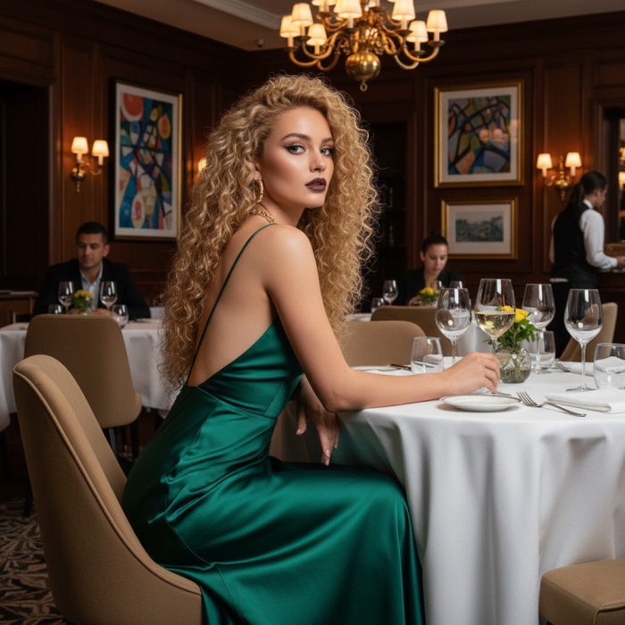 Afro Dalga Front Lace Gerçek Tül Peruk - Altın Karamel - 70-75cm