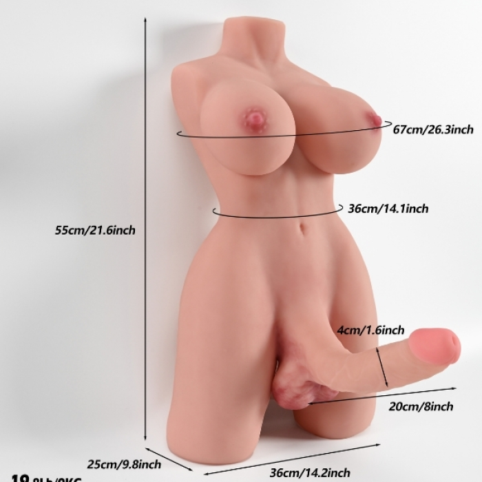L-Join Gerçekçi 9 Kg Yarım Vücut Trans Vajina Penis Mastürbatör