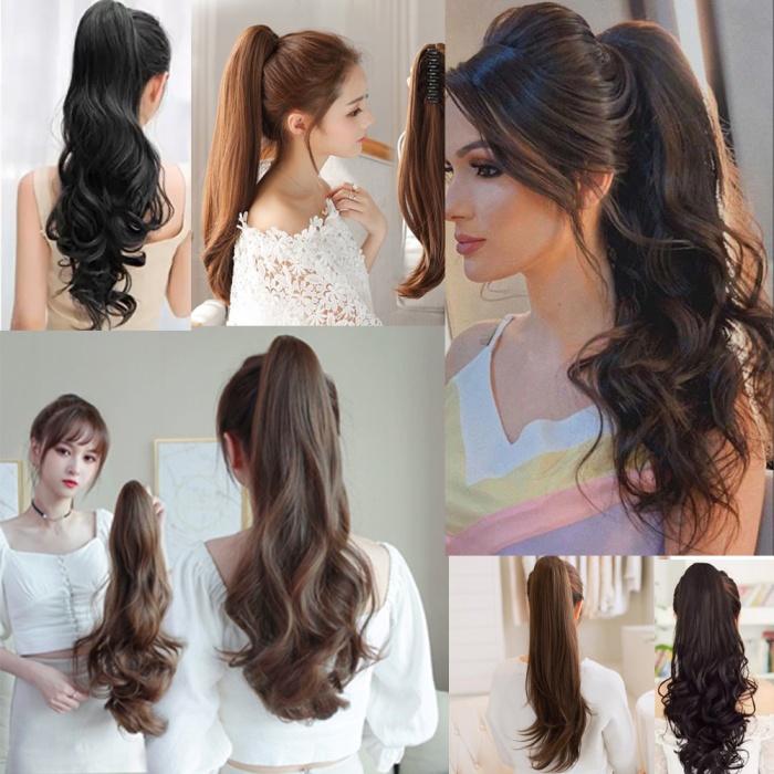 Tokalı Dalgalı At Kuyruğu - Karamel Platin Röfleli