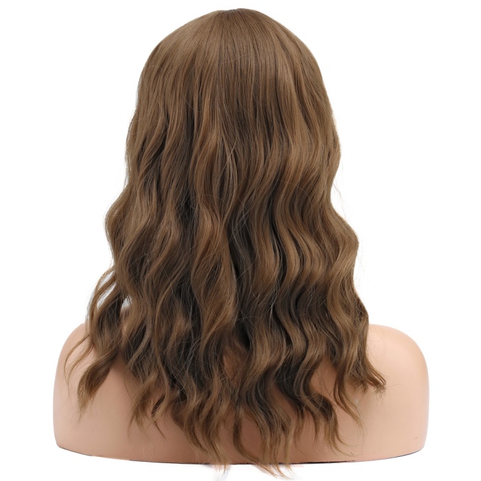 Dalgalı Kısa Perçemli Fiber Sentetik Peruk - Bebek Kumralı