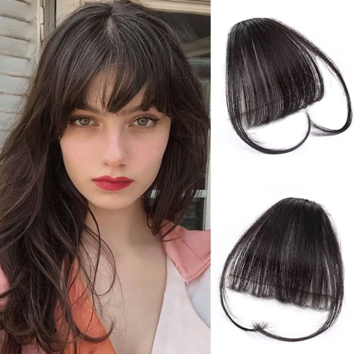 Fiber Sentetik İnce Perçem - Koyu Kestane