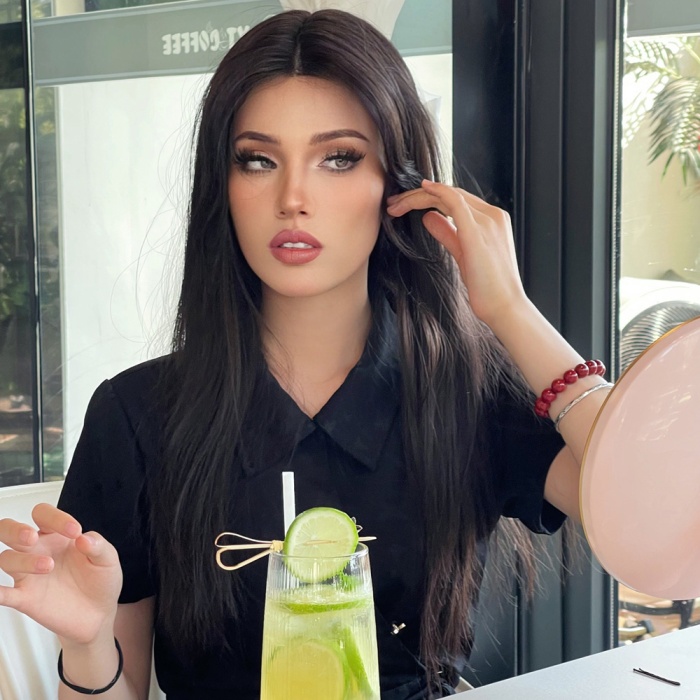 Sıcak Kahverengi Düz Tül Peruk