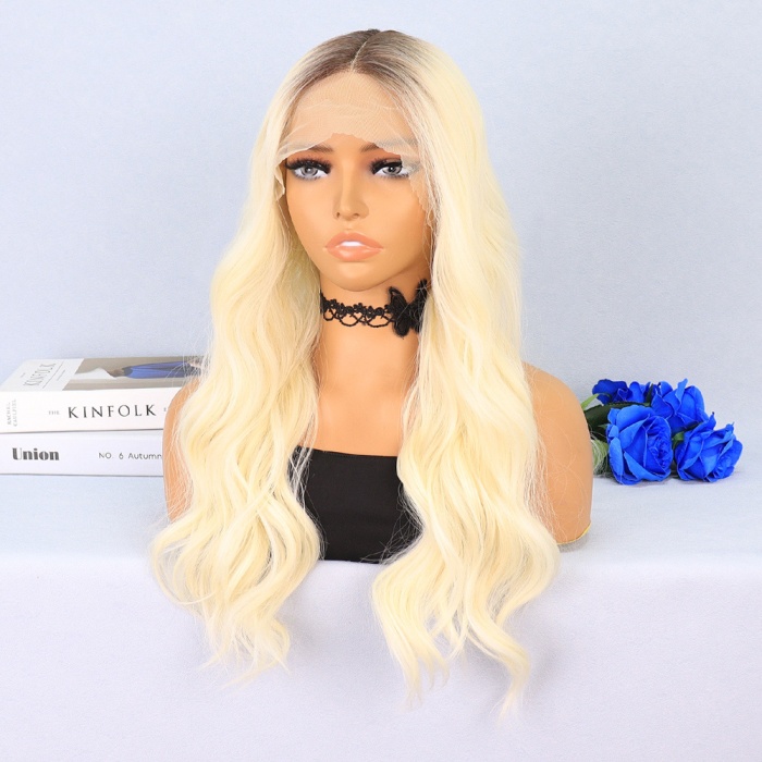 Kumral Platin Ombreli Fiber Sentetik Tül Peruk