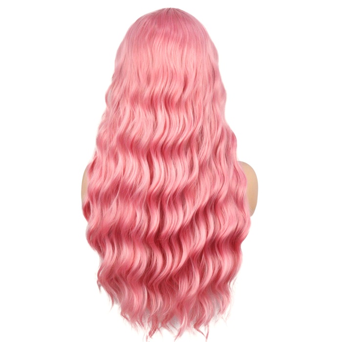 Pembe Dalgalı Tül Peruk