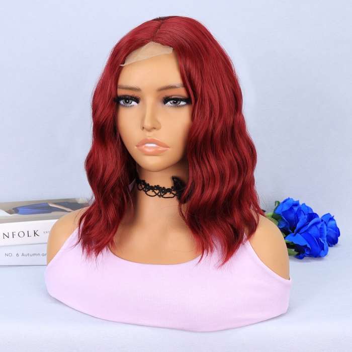 Kızıl Fiber Sentetik Tül Peruk
