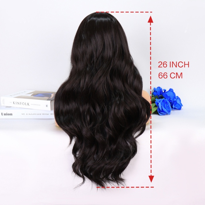 Koyu Kahverengi Perçemler Balköpüğü Tül Peruk