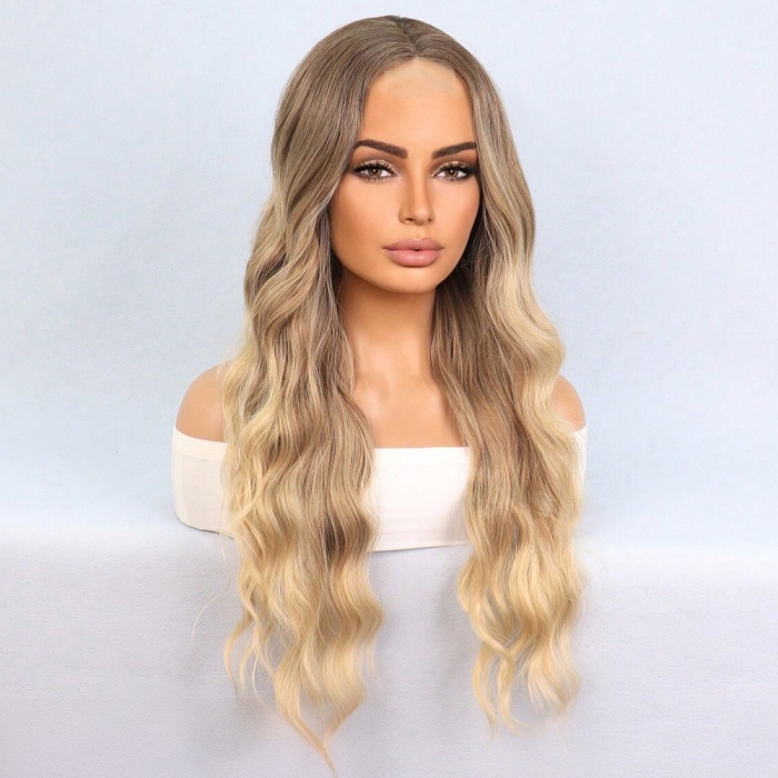 Rus Kumralı Dore Sarı Ombreli Tül Peruk