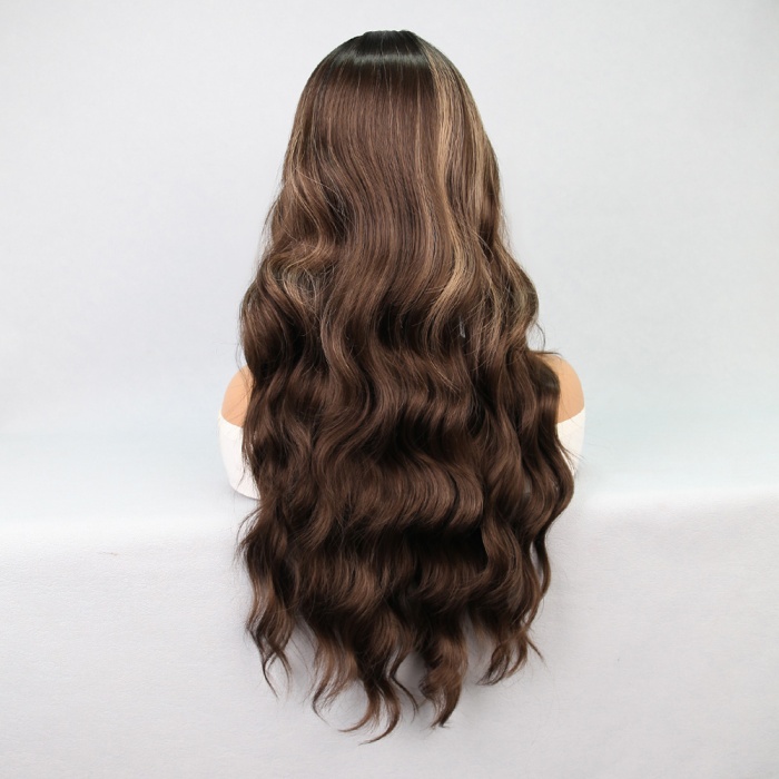 Koyu Kumral Balköpüğü Işıltılı Tül Peruk