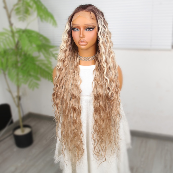 Kumral Balköpüğü Ombreli ve Röfleli Fiber Sentetik Tül Peruk