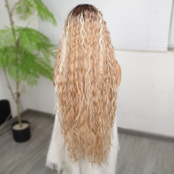 Kumral Balköpüğü Ombreli ve Röfleli Fiber Sentetik Tül Peruk