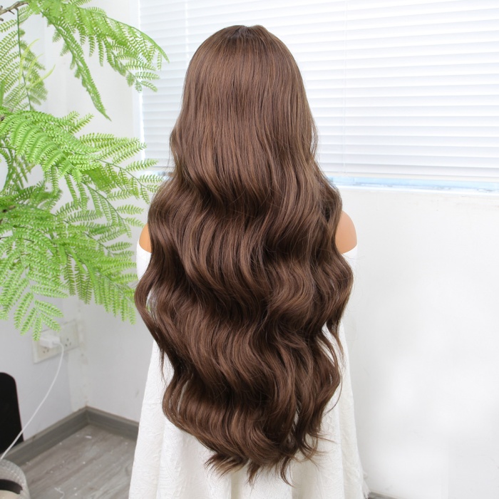 Bebek Kumralı Fiber Sentetik Geniş Dalgalı Tül Peruk