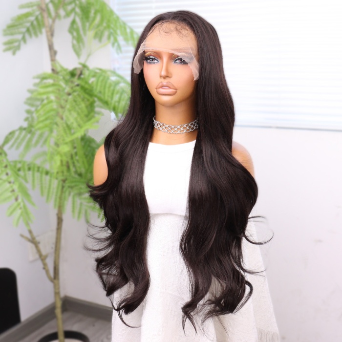 Açık Kahve Bebek Saçlı Fiber Sentetik Tül Peruk