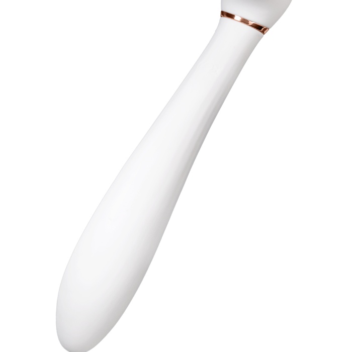 Flovetta by Toyfa Vakum stimülasyonlu vibratör Jasmine, silikon, beyaz, 23 cm