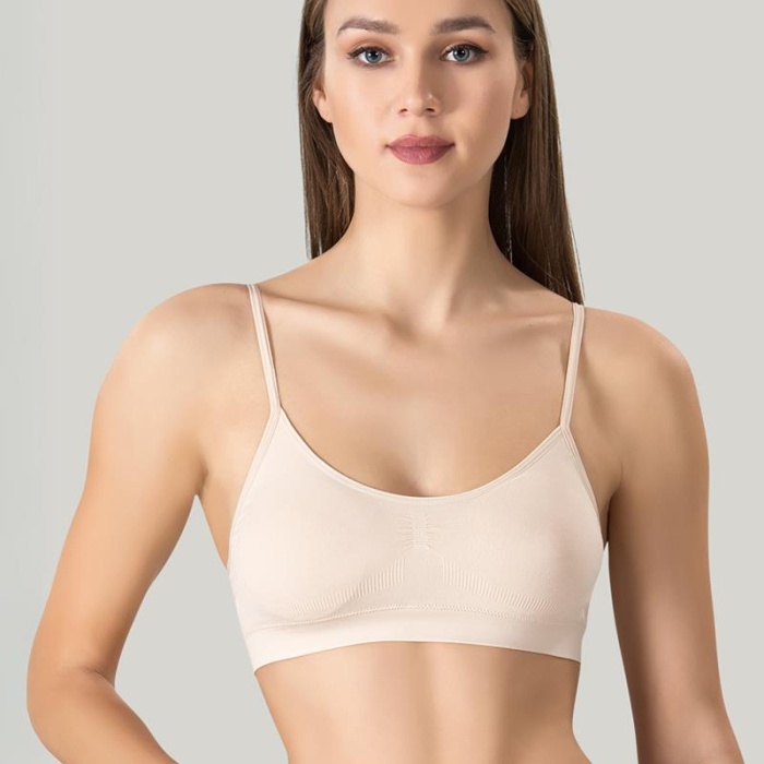 Kadın Ince Askılı Pedli Büstiyer Yarım Atlet Sütyen 3lü Set.