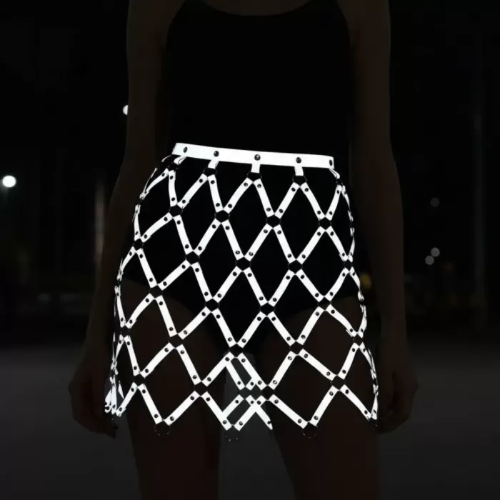 Reflektörlü Etek, Baklava Detaylı Etek, Parti Eteği - APFT694