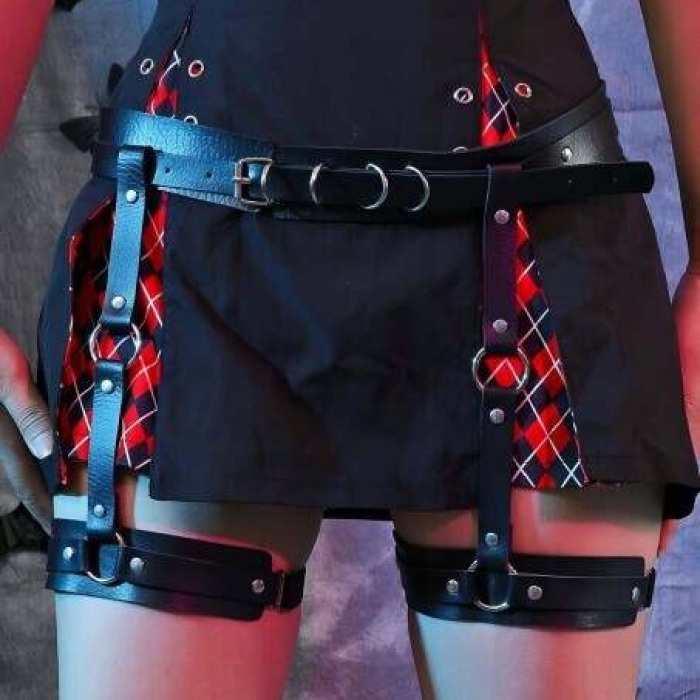 Seksi Deri Jartiyer Harness - APFT804