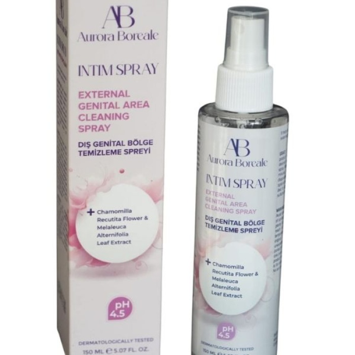 Aurora Boreale 150 Ml İntim Sprey Dış Genital Bölge Temizleme Spreyi