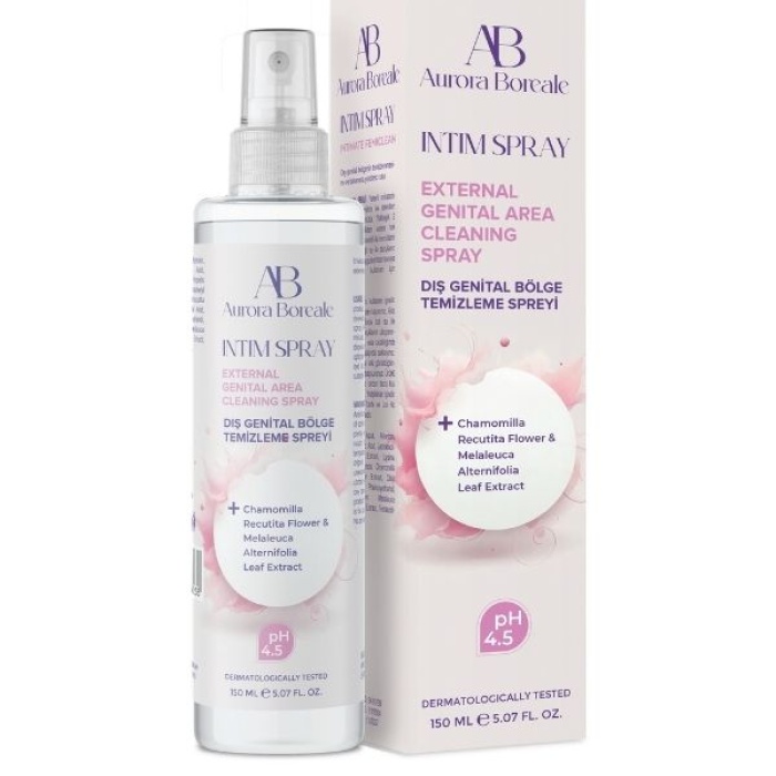 Aurora Boreale 150 Ml İntim Sprey Dış Genital Bölge Temizleme Spreyi