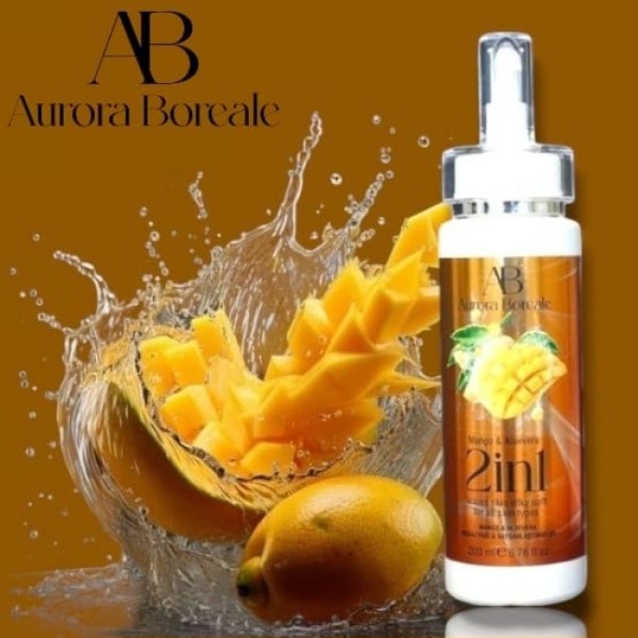 Aurora Boreale 2si1 Arada Mango Alovera Aromalı Masaj Yağı &amp; Kayganlaştırıcı Jel 200 ML