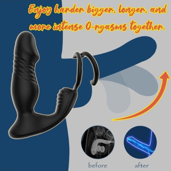 Censan 5in1 Telefon Kontrollü Titreşimli İleri Geri Vibratör