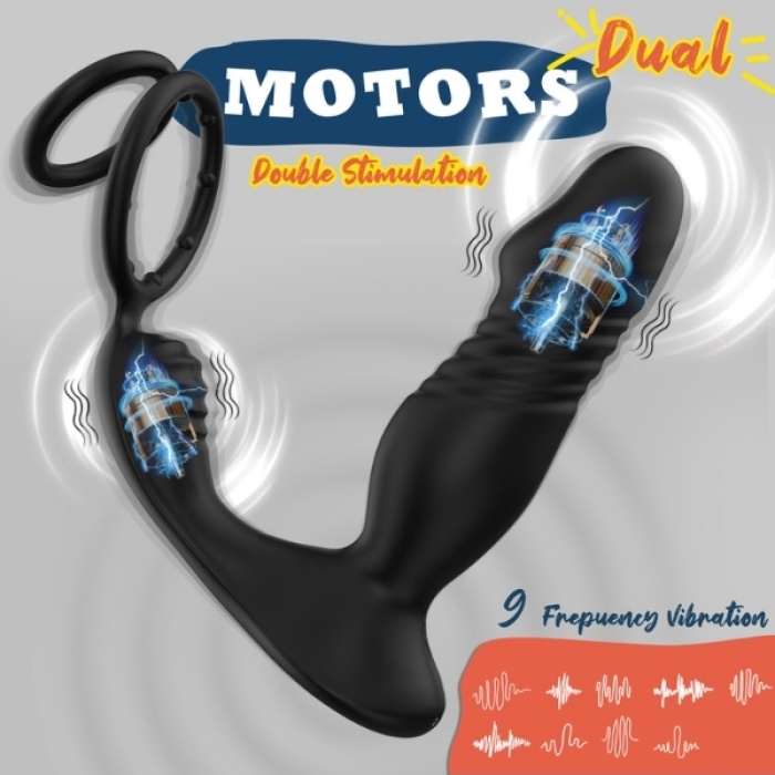 Censan 5in1 Telefon Kontrollü Titreşimli İleri Geri Vibratör