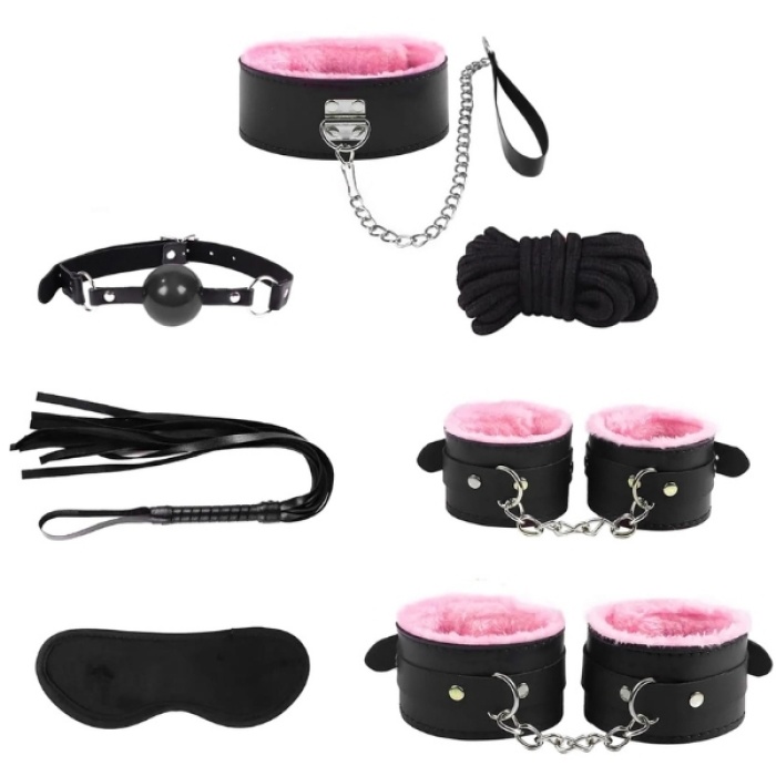 Censan 7 Parçalı Fetiş Set Pembe