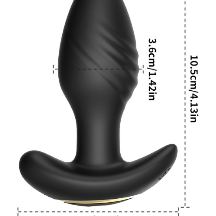 Censan Big Boat Anchor Swing – Telefon Kontrollü Titreşimli Anal Plug (Siyah)