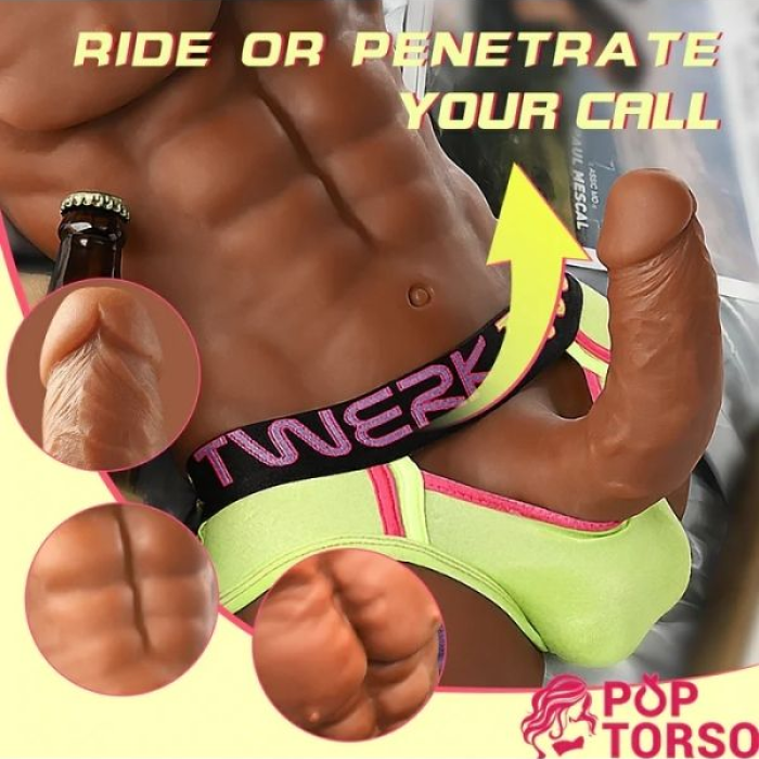 Censan Daniel Yarım Vucüt Gerçekçi Erkek Seks Mastürbasyon – Büyük Yapay Penisli, TPE Malzemeli, Kadın ve Eşcinsel Kullanım