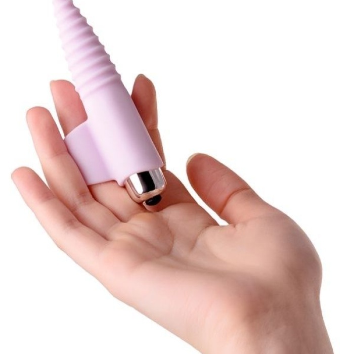 Censan Jos Nova Parmak Ucu Anal Plug pembe 9 cm