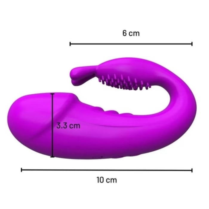 Censan Kablosuz Kumandalı Şarjlı 2 in 1 Giyilebilir Rabbit Mini Vibratör
