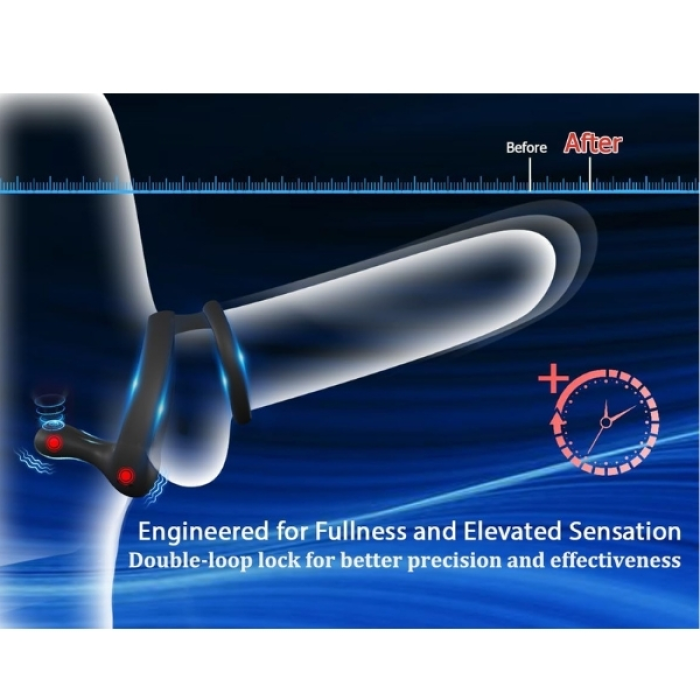 Censan Kumandalı 9 Modlu Titreşimli Penis Halkası