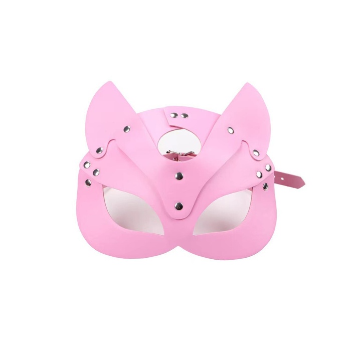 Deri Fantezi Maskesi Pembe