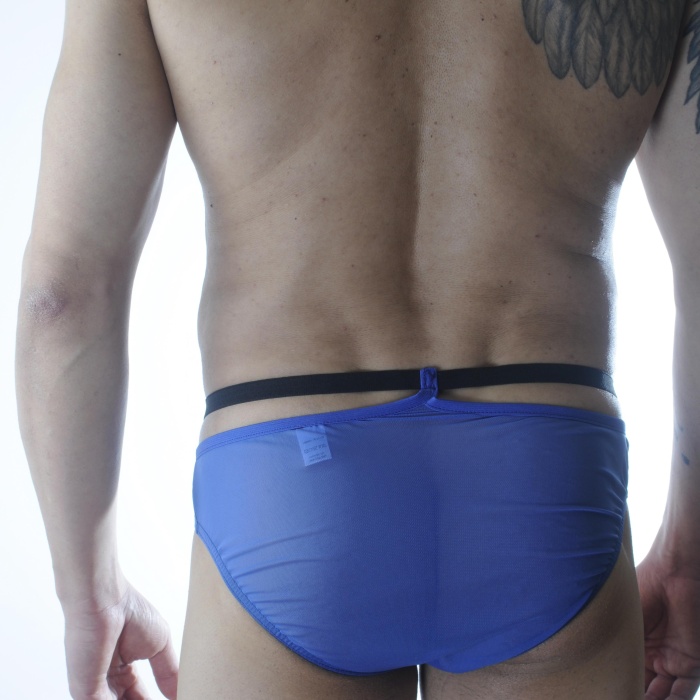 Erkek Mavi Tül Fantezi Slip İç Çamaşırı