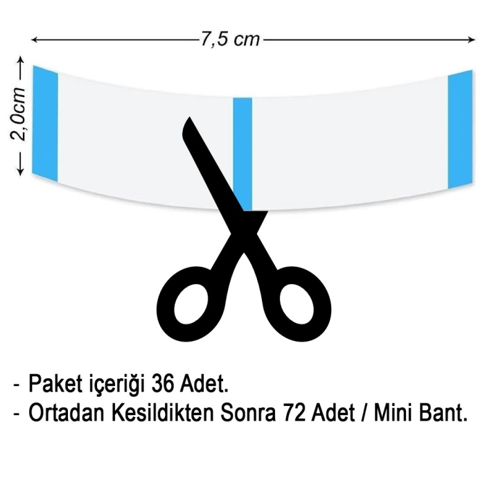 Ultra-Hold Minis Protez Saç Bandı 36 Adet / 72 Tabs