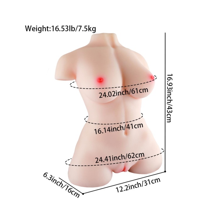 Yarım Vücut Realistik Sarışın Kadın Manken