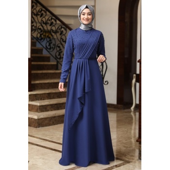 MANOLYA ELBİSE İNDİGO