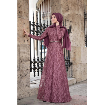 İPEK ELBİSE GÜL KURUSU