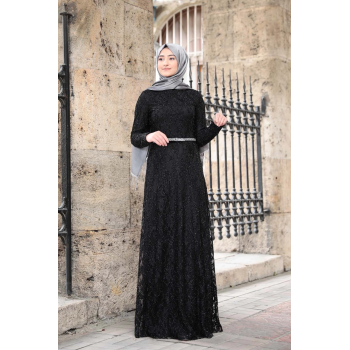 İPEK ELBİSE SİYAH