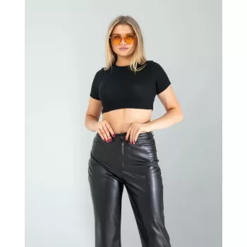 Siyah Fitilli Kaşkorse Mini Bluz