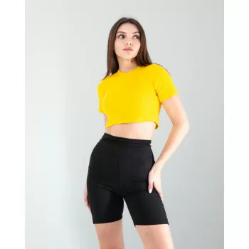 Sarı Fitilli Kaşkorse Mini Bluz