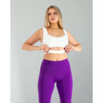 Beyaz Önü Kurdeleli Askılı Dalgıç Crop