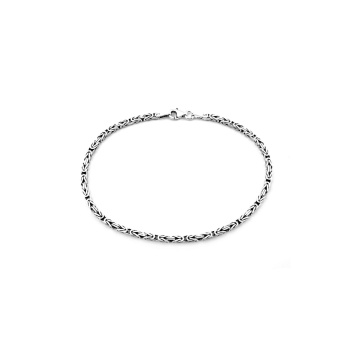 925 Ayar Kare Model Erkek Gümüş Kral Bileklik