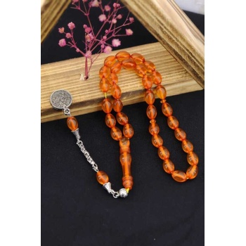 Bal Rengi Toz Kehribar Tesbih